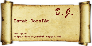 Darab Jozafát névjegykártya